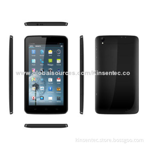MTK8312 Dual-core 7-inch Tablet PCs, Built-in 3G/GPS/Bluetooth/FM, 512MB RAM, 4GB HDD
